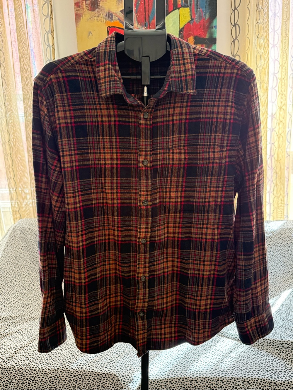 Eddie Bauer Men’s Plaid Button-Down Flannel Shirt